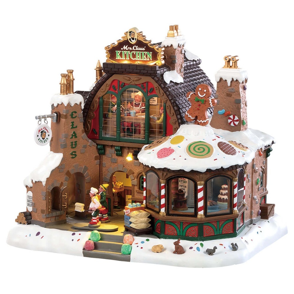 Lemax Mrs. Claus' Kitchen Holiday Decor - Red, Green, Brown
